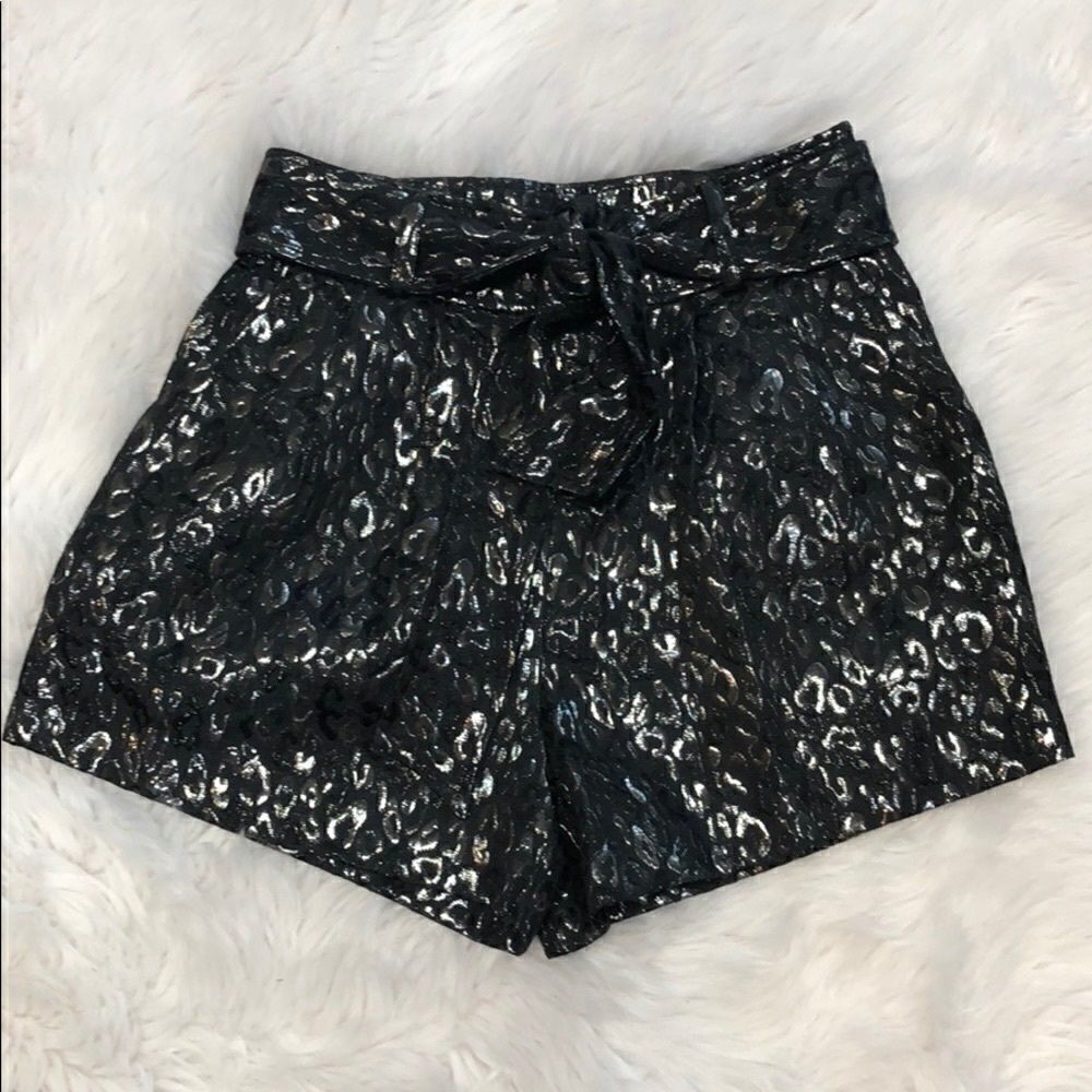 ARMANI exchange metallic animal print shorts sz 4